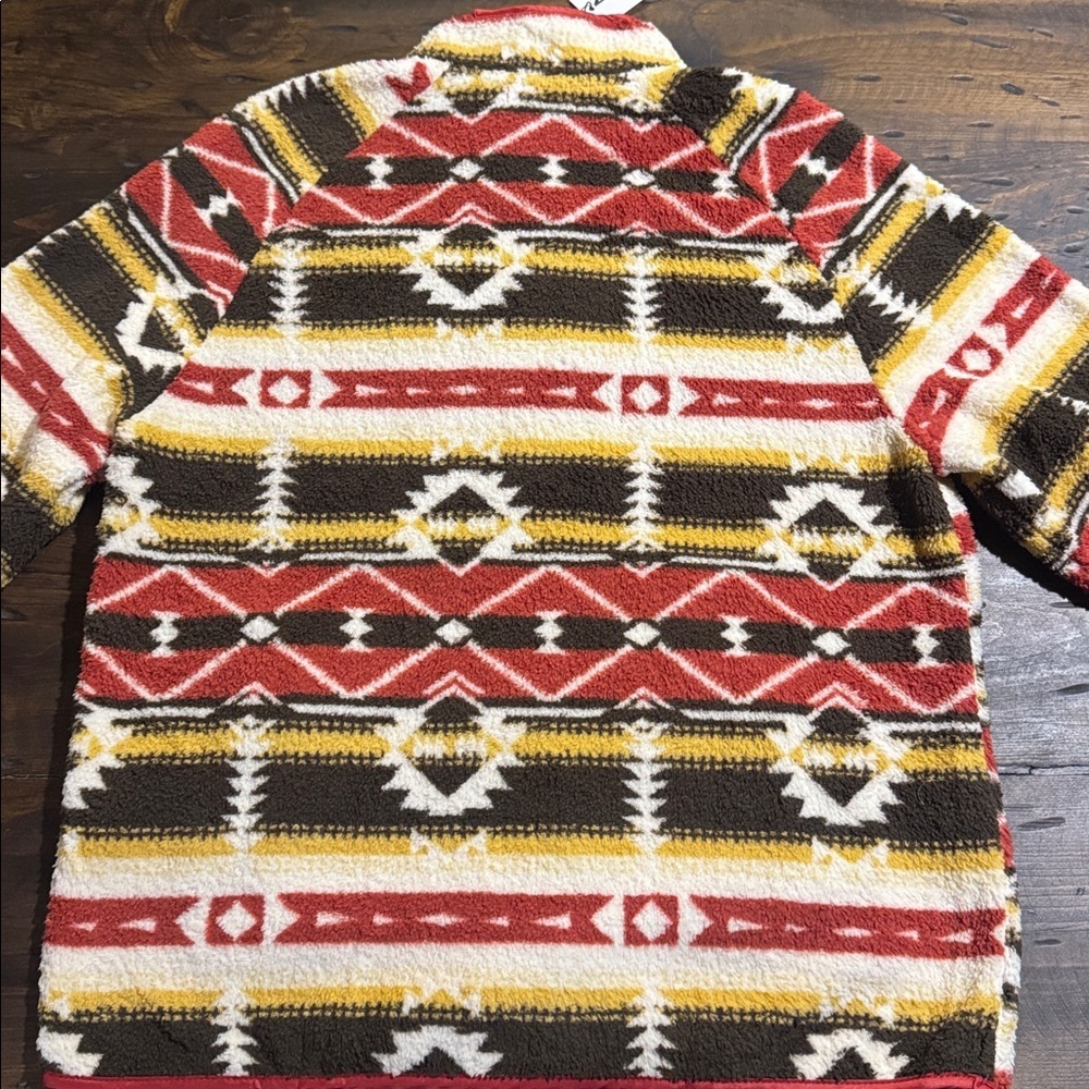 Zeagoo Tribal Pattern Jacket - Red, Yellow, Brown - Picture 6 of 16